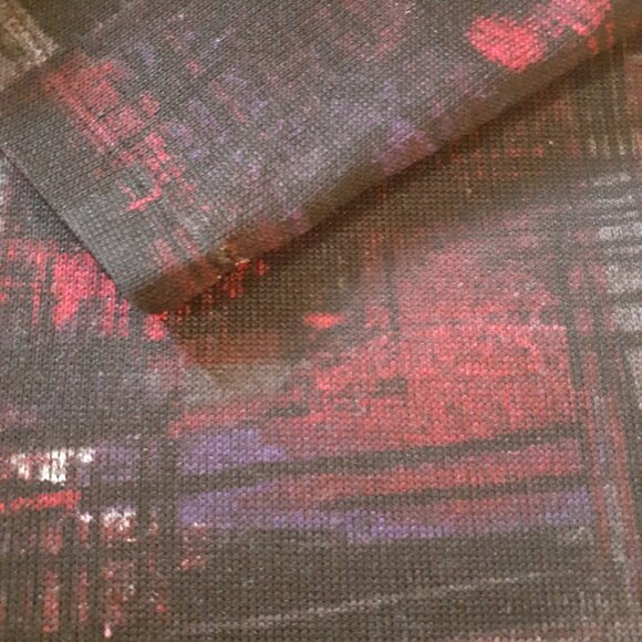 Haggar Cowl Neck Top Black/Red/Purple Size Medium - Picture 4 of 6